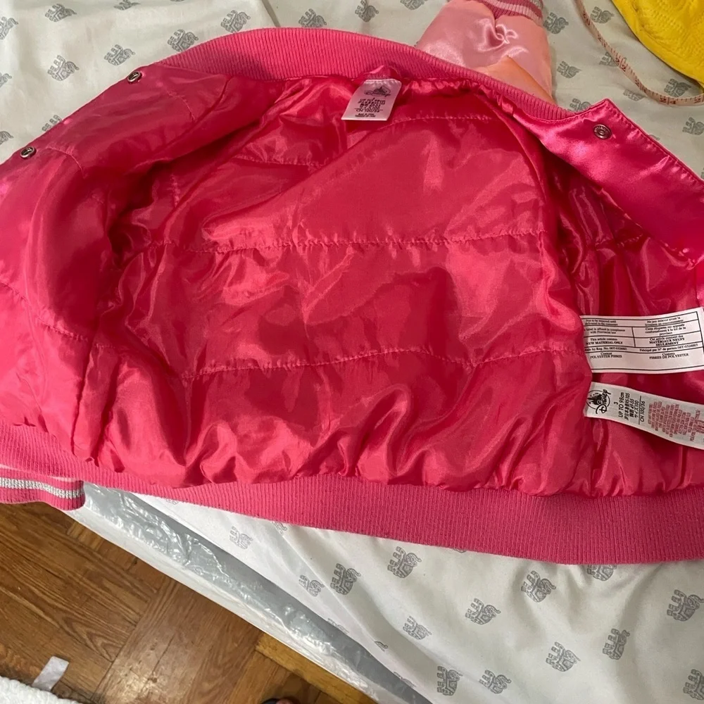 Disney Pink Satin Jacket with Cartoon Detail